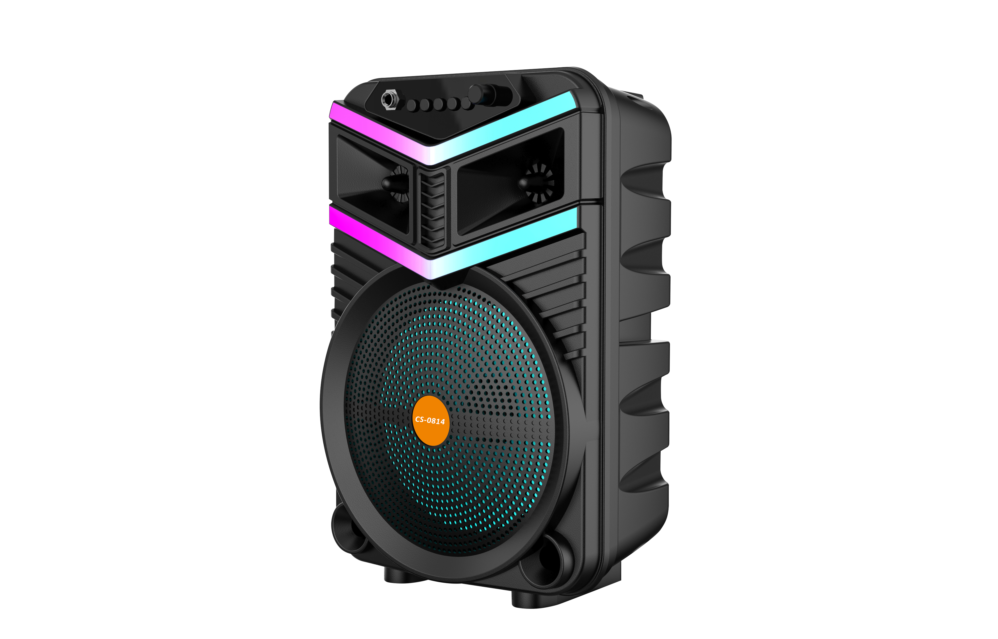 Boxa Portabila AT PERFORMANCE®, cu Lumini RGB, cu Maner, Putere 100W, MP3, USB, Bluetooth, TF, WIFI, Slot Microfon, Karaoke, Acumulator, Negru